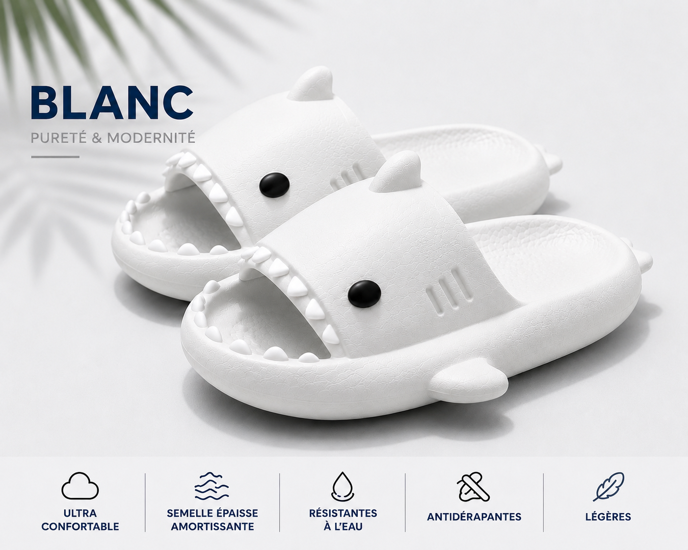 claquettes requin shark house™ vert - Confort & Style